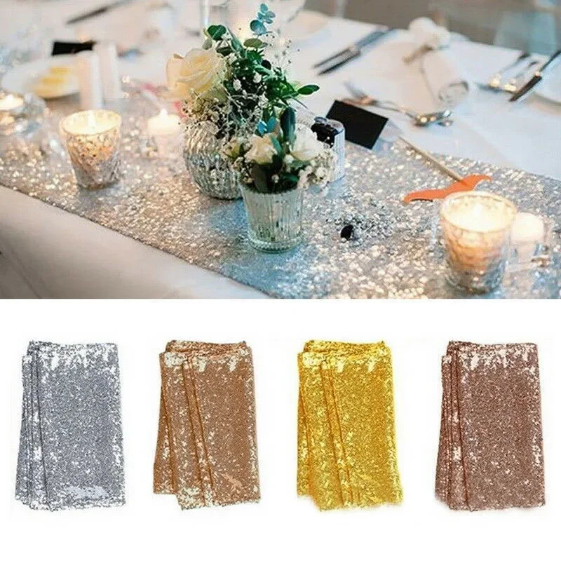 Table Runner Sequin - Festive Sequin Tablecloth Table Runner Tableware
