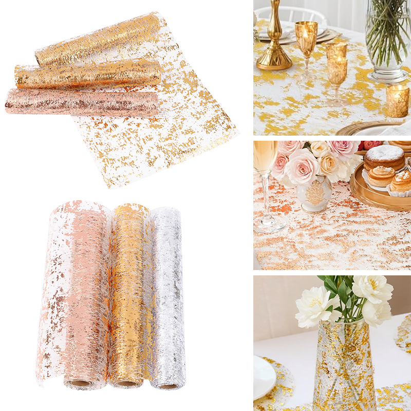 Table Runner Sequin - Metallic Gold Table Runner Sequin Glitter
