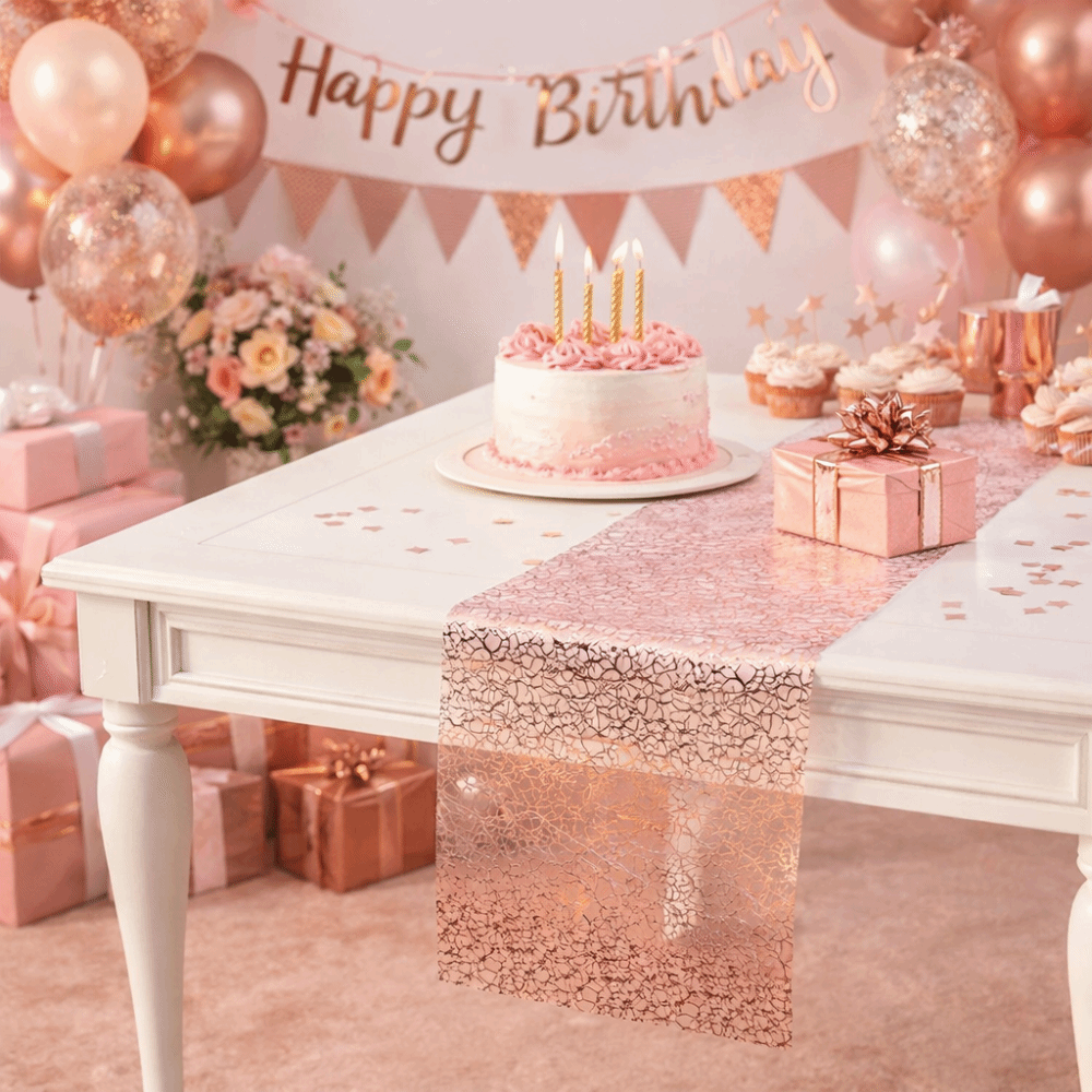 Table Runner Sequin - Sparkling Glitter Table Runner Rectangular Chaotic
