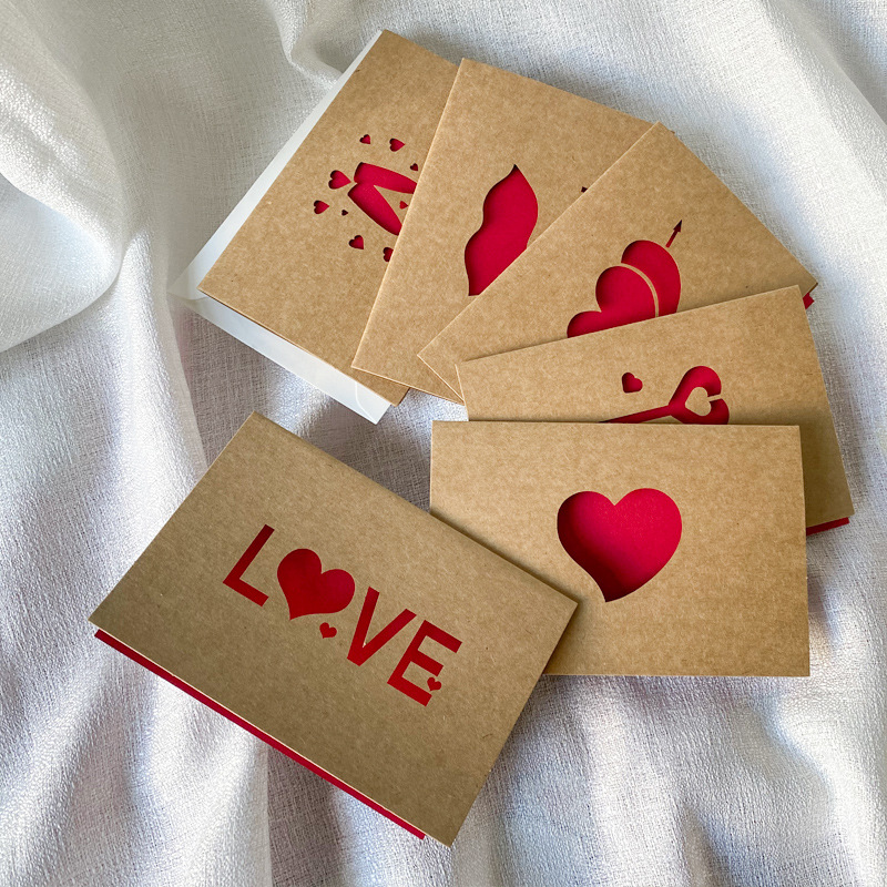 Love Gift Cards Red Kraft Pape - đánh giá và giá Wedding Supply Business