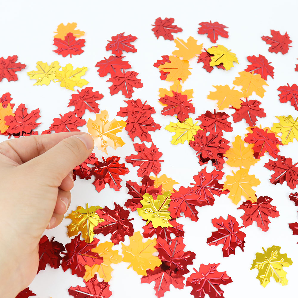 15g Fall Glitter Maple Leaves  - đánh giá và giá Table Runner Sequin