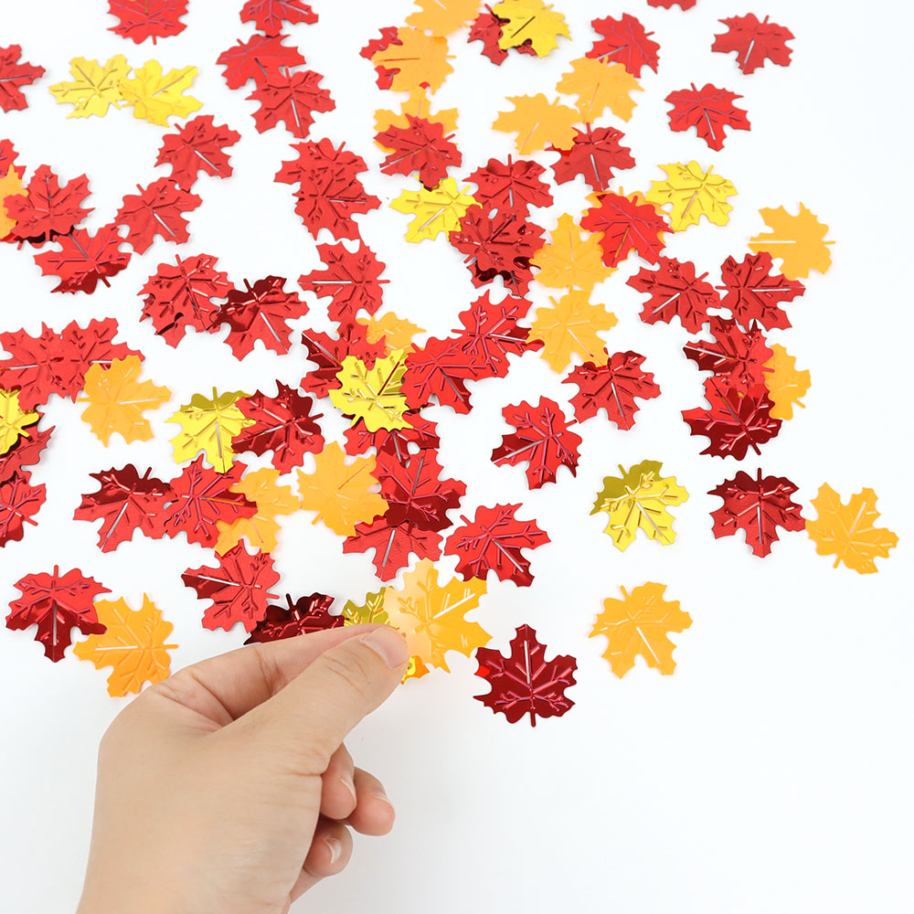 15g Fall Glitter Maple Leaves  - đánh giá và giá Table Runner Sequin