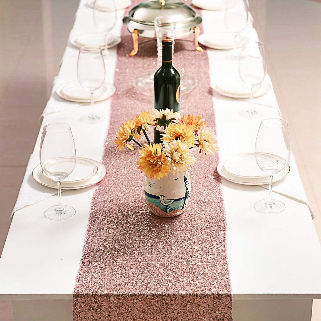 LICE-Sparkly Rose Gold Sequin  - đánh giá và giá Table Runner Sequin