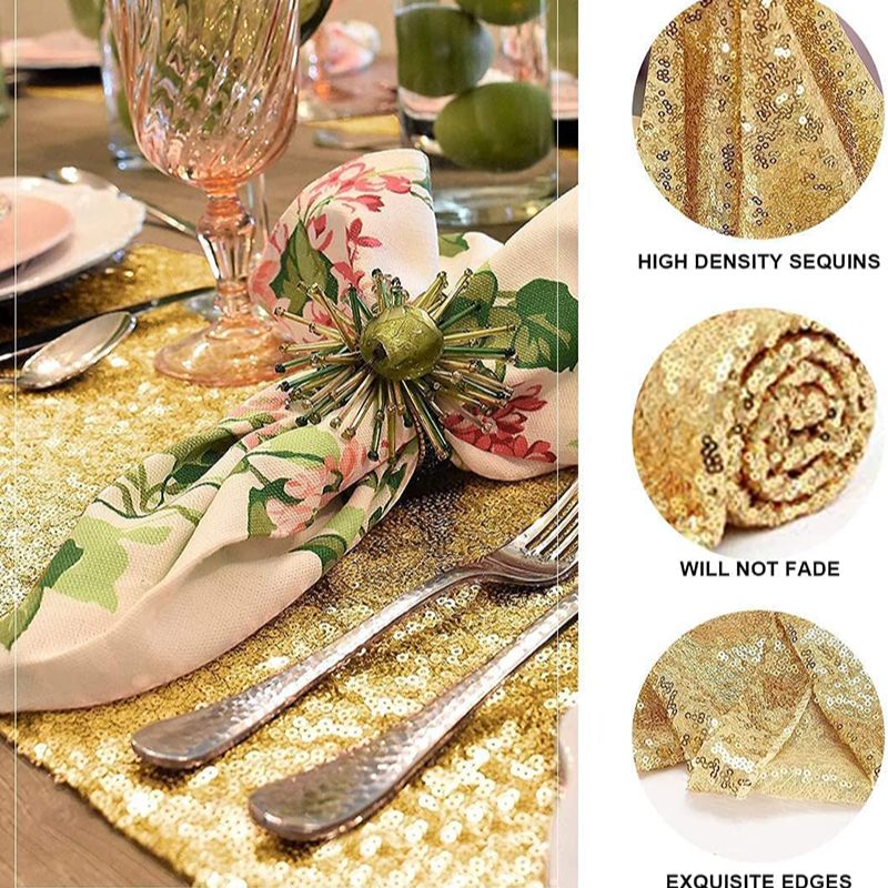 Golden Sequin Table Runner for - đánh giá và giá Table Runner Sequin