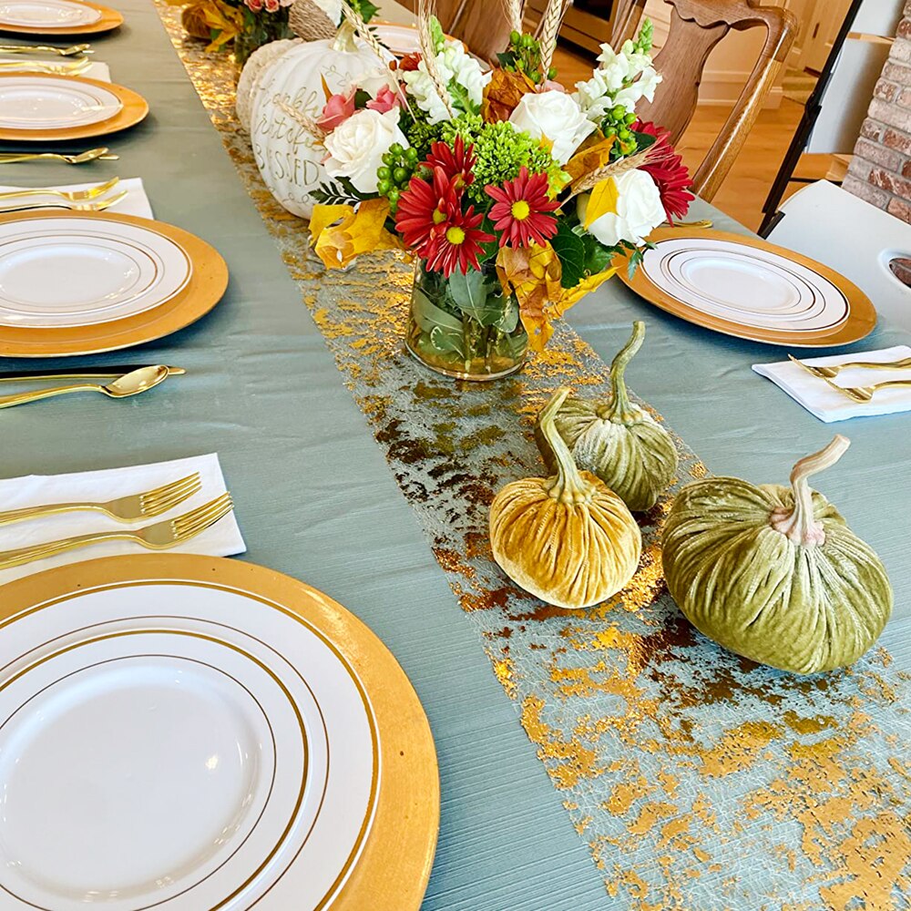 Sparkle Metallic Gold Thin Tab - đánh giá và giá Table Runner Sequin