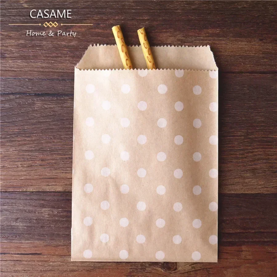 50pcs, 15x10cm Wave Dot Kraft  - đánh giá và giá Wedding Supply Business