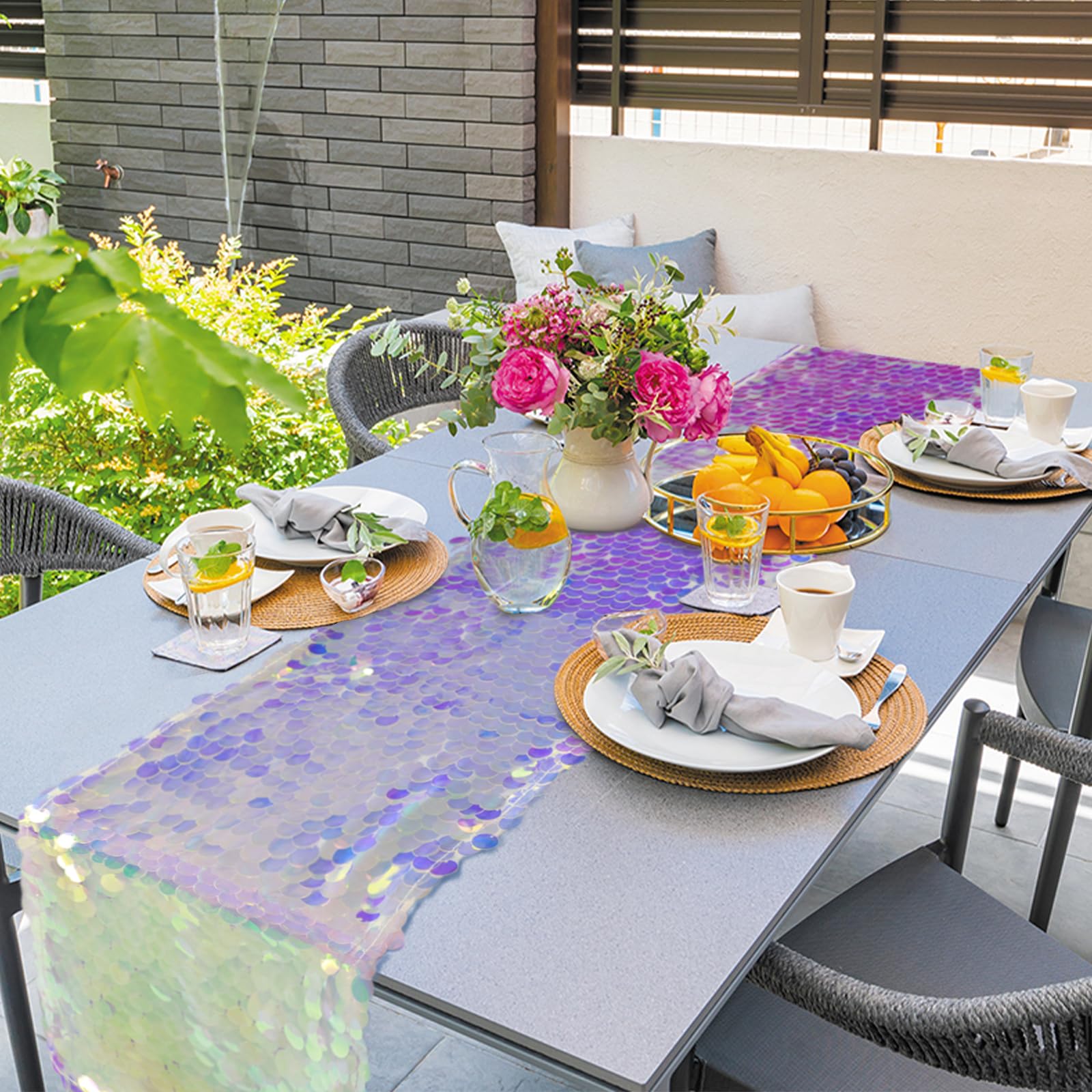 Mermaid Party Table Runner Mer - đánh giá và giá Table Runner Sequin