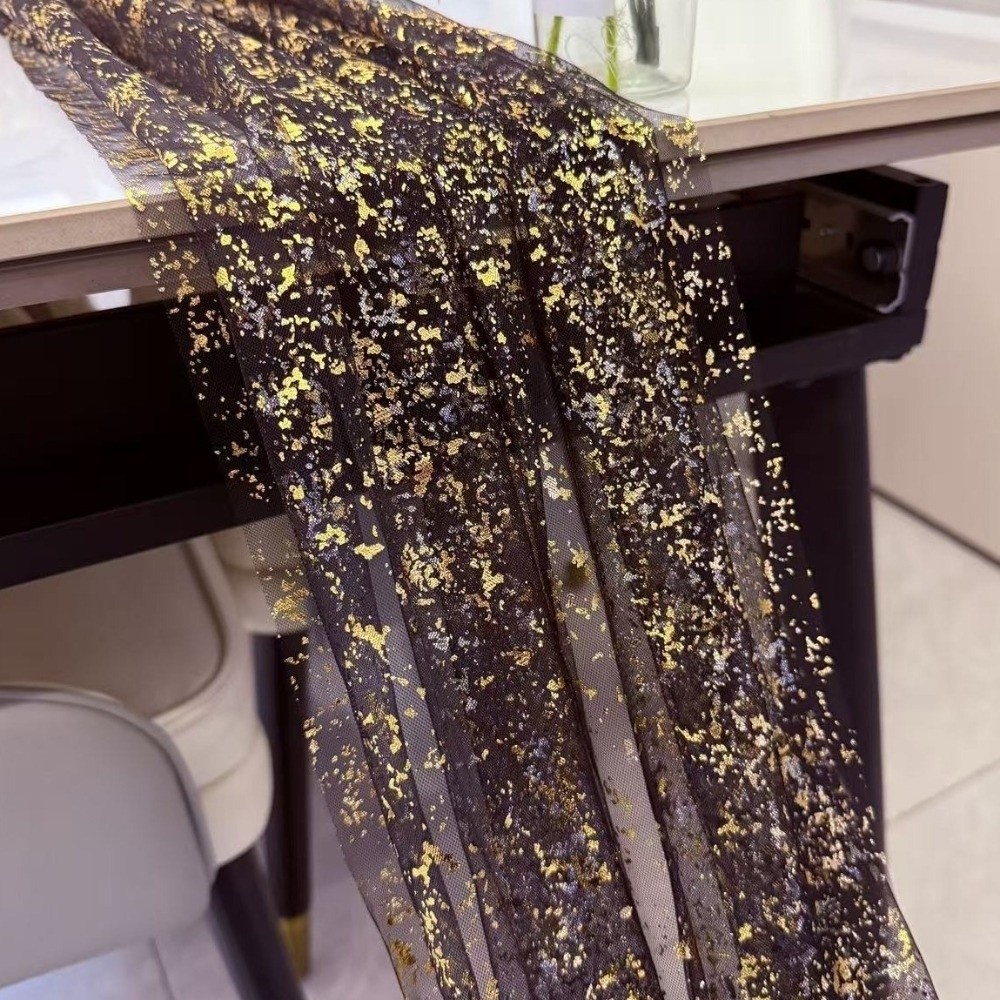 Golden Sequin Glitter Hot Stam - đánh giá và giá Table Runner Sequin