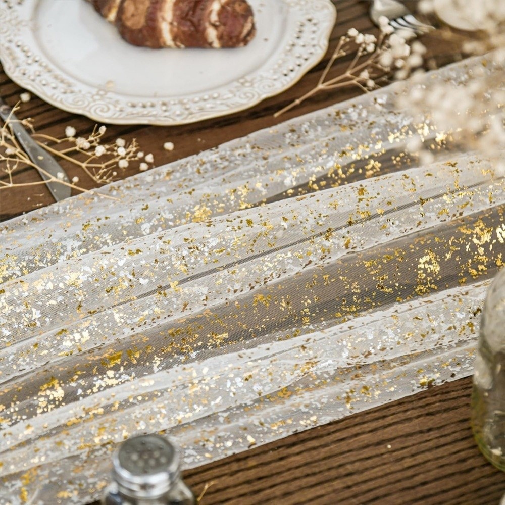 Golden Sequin Glitter Hot Stam - đánh giá và giá Table Runner Sequin