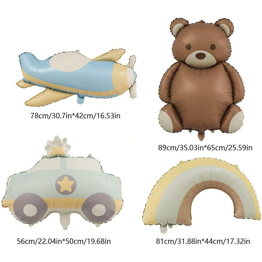 Big Matte Brown Bear Foil Ball - đánh giá và giá Confetti Balloon Set