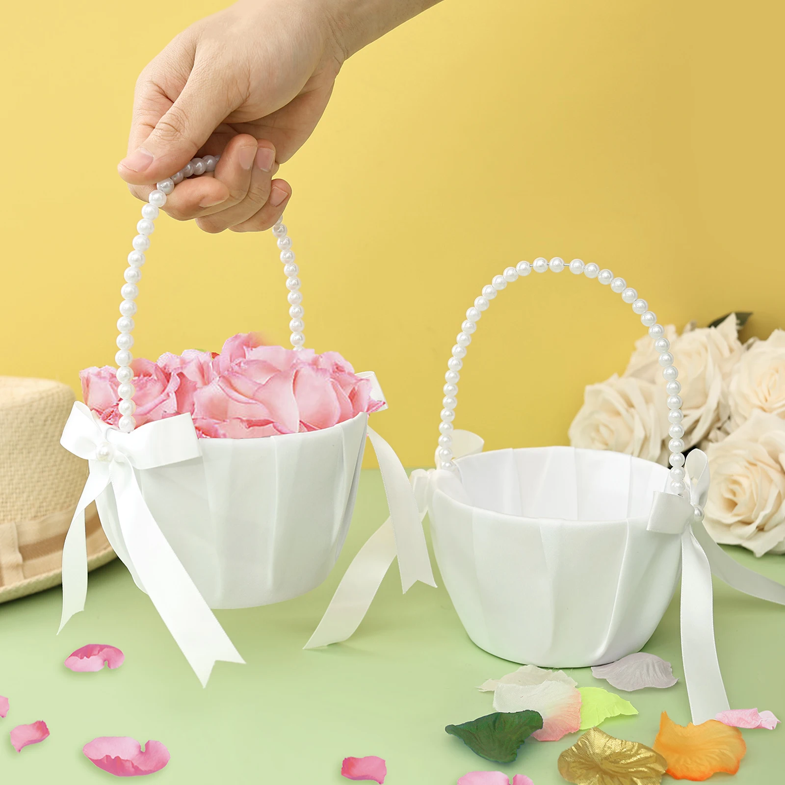 2Pcs Wedding Flower Girl Baske - đánh giá và giá Wedding Ceremony Supply