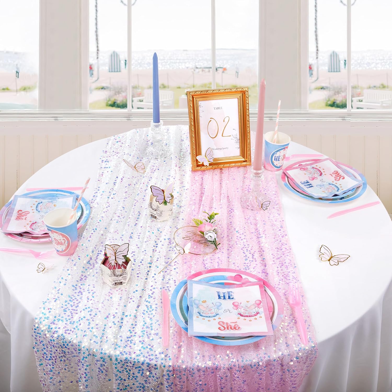 Glitter Iridescent Sequin Tabl - đánh giá và giá Table Runner Sequin