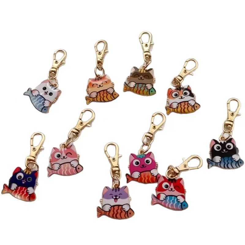 10pcs alloy printed cat keycha - đánh giá và giá Wedding Yes